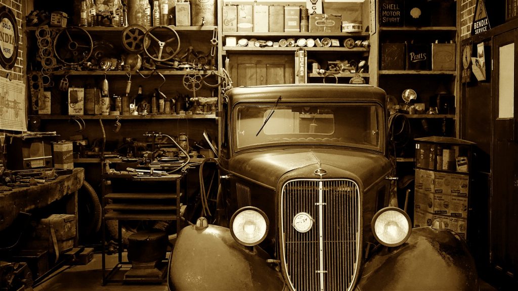 antique car garage