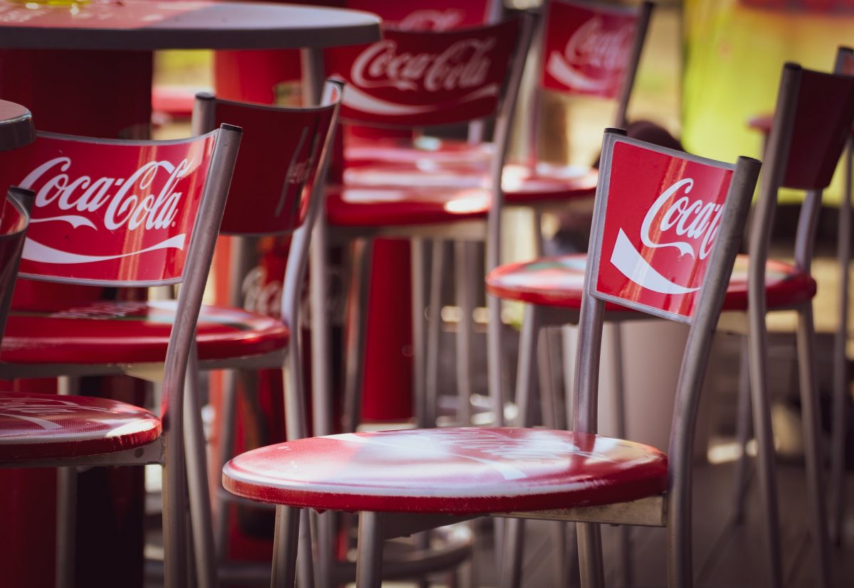 coca cola branding chairs
